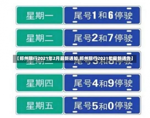 【郑州限行2021年2月最新通知,郑州限行2021年最新通告】