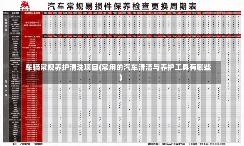 车辆常规养护清洗项目(常用的汽车清洁与养护工具有哪些)