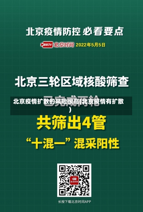 北京疫情扩散的风险很高(北京疫情有扩散)