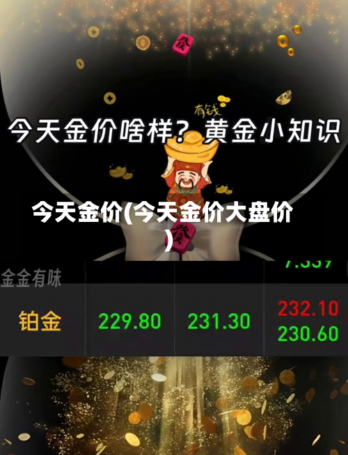 今天金价(今天金价大盘价)