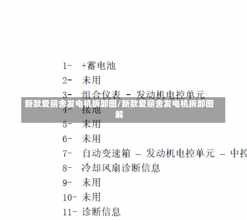 新款爱丽舍发电机拆卸图/新款爱丽舍发电机拆卸图解