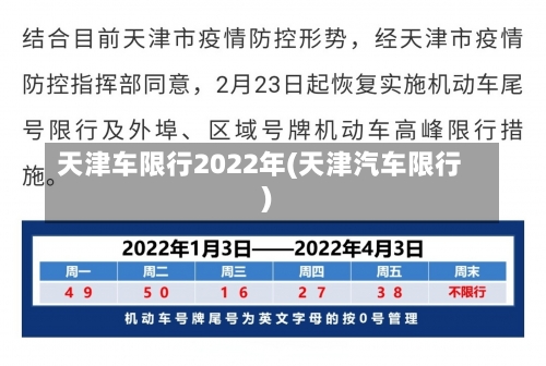 天津车限行2022年(天津汽车限行)