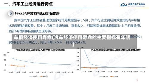 车辆经济使用寿命(汽车经济使用寿命的主要指标有年限)