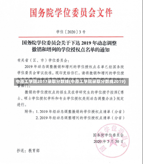 中原工学院2017录取分数线(中原工学院录取分数线2019)