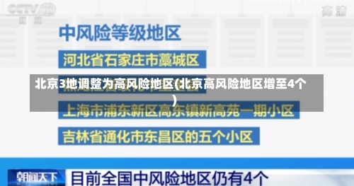 北京3地调整为高风险地区(北京高风险地区增至4个)