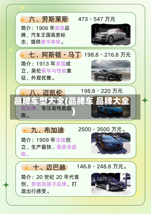 品牌车型大全(品牌车 品牌大全)